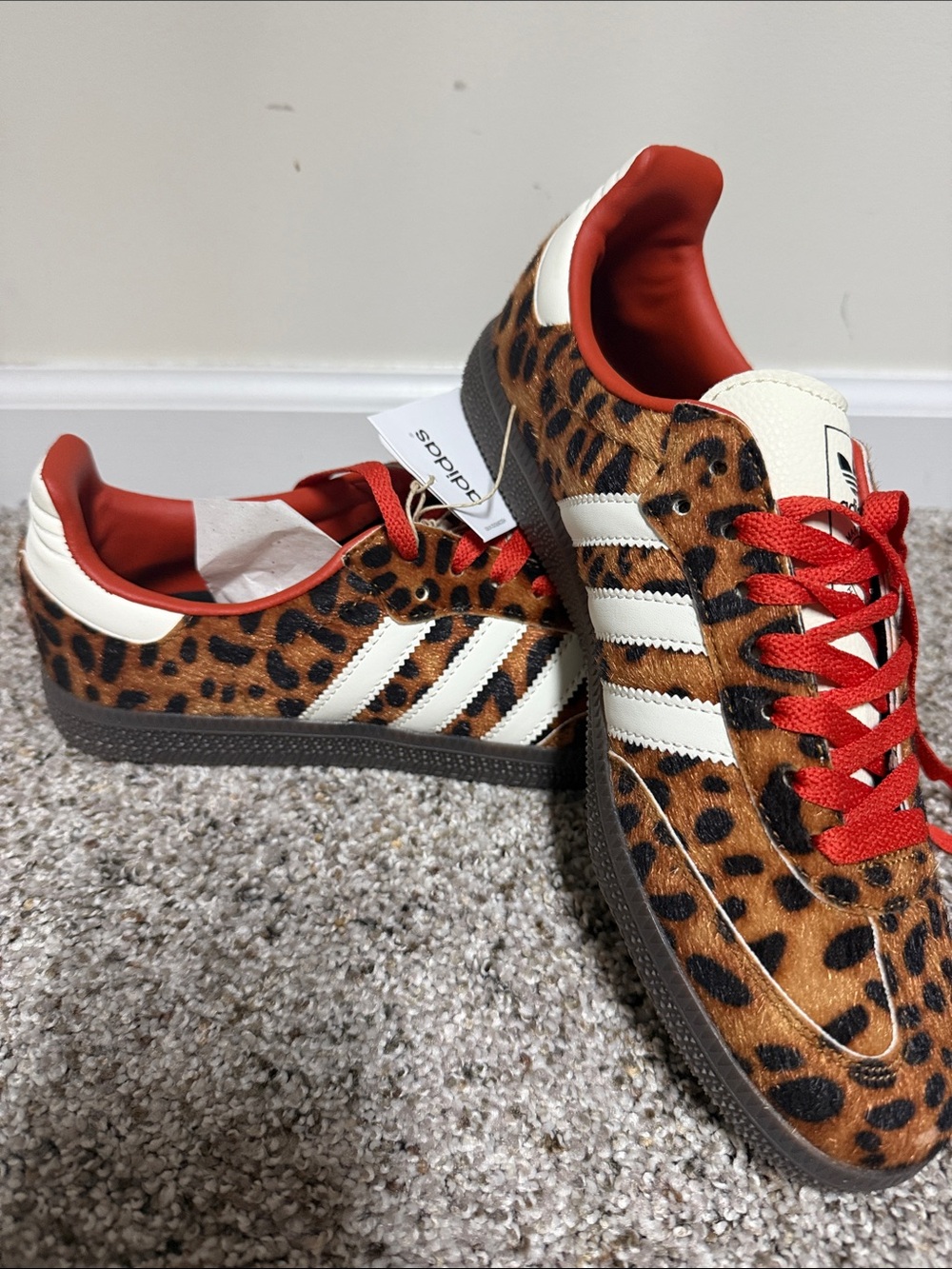 BRAND NEW WITH TAGS NEVER WORN. Women’s adidas Samba Leopard shoes